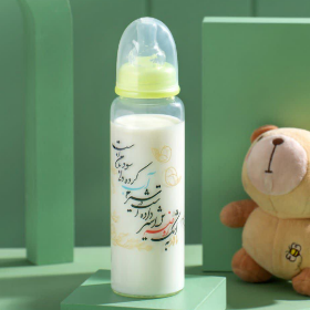 شیشه شیر پیرکس طرح اشک روضه - شیشه شیر مناسبتی- شیشه شیر مذهبی