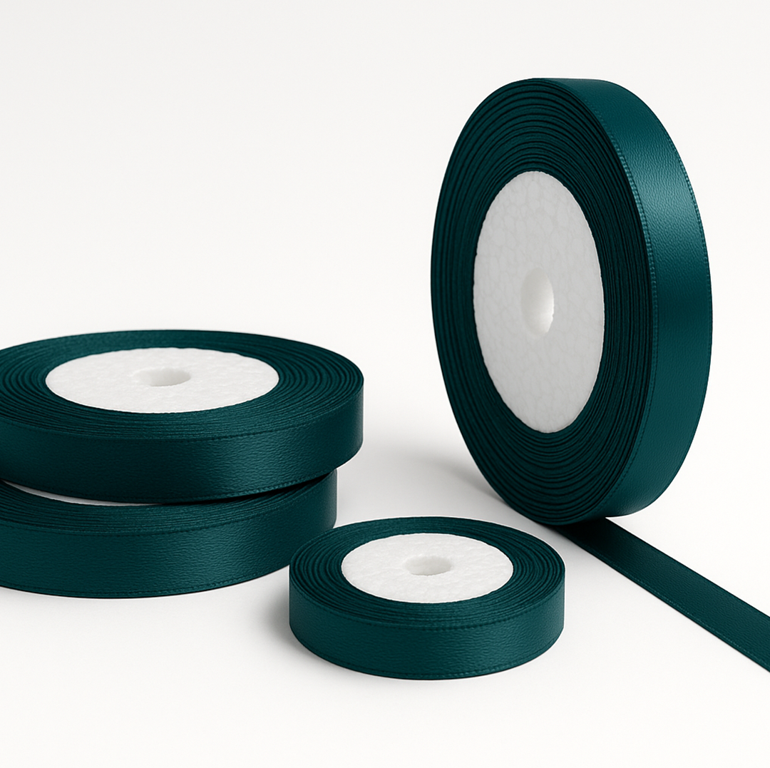 روبان 1.5 سانت - سبز کله غازی - طول 30 متر