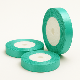 روبان 1.5 سانت - سبز آبی - طول 30 متر