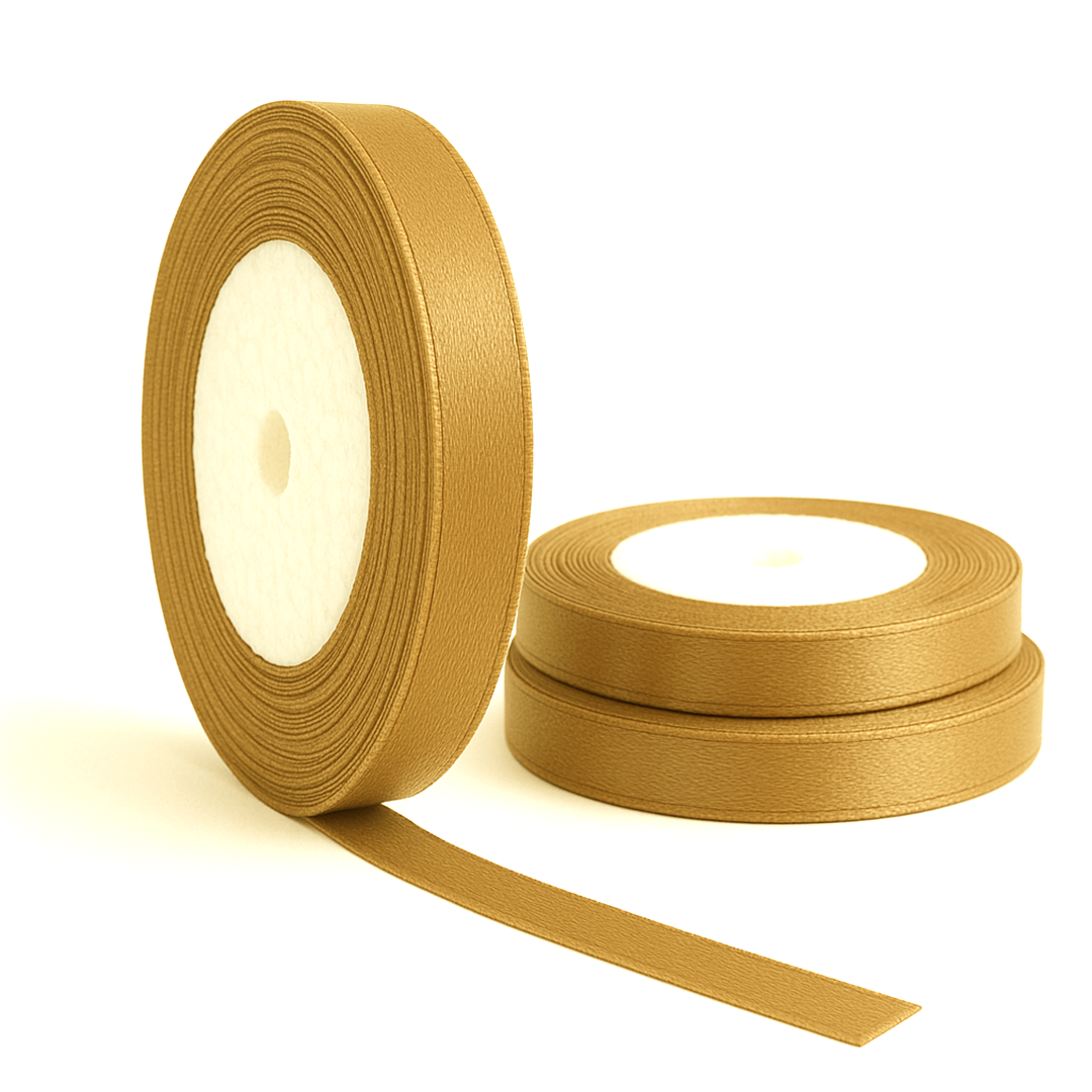 روبان 0.5 سانت - طلایی - طول 30 متر