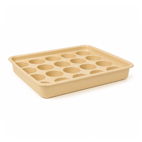 سینی جا لیوانی 20 تایی دو تکه - رنگ کرم