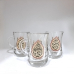 استکان کمر باریک دسته دار طرح یا زینب الکبری - بسته 6 عددی