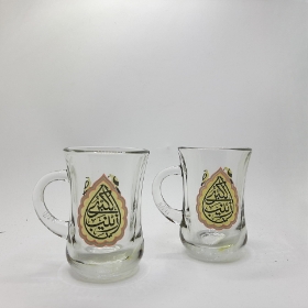 استکان کمر باریک دسته دار طرح یا زینب الکبری - بسته 6 عددی