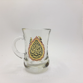 استکان کمر باریک دسته دار طرح یا ابالفضل- بسته 6 عددی