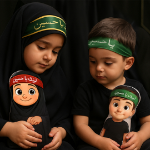 عروسک زائر کوچولو طرح لبیک یا حسین - عروسک مذهبی - عروسک اربعین - عروسک محرم - عروسک حضرت رقیه