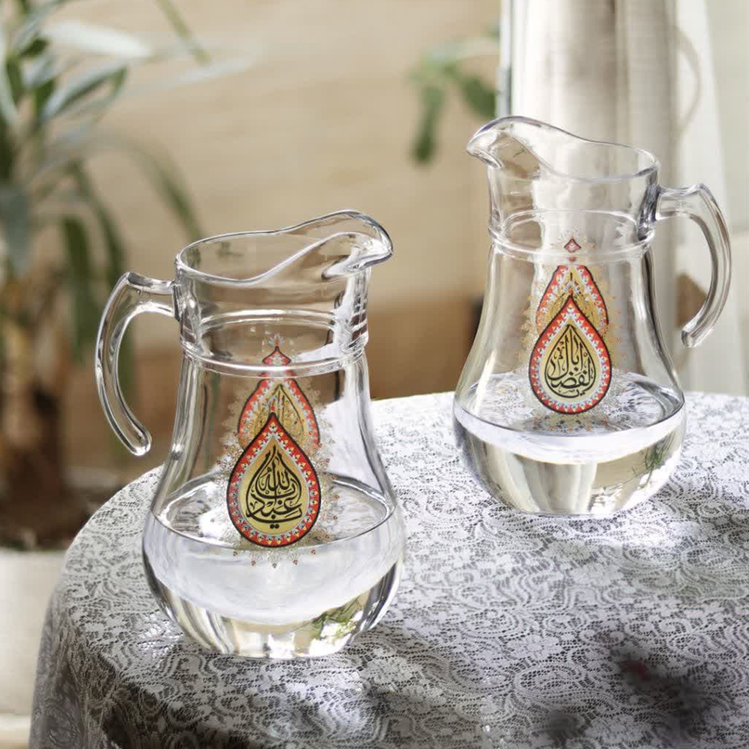 پارچ بلور طرح یا اباعبدالله - یا اباالفضل - محرم