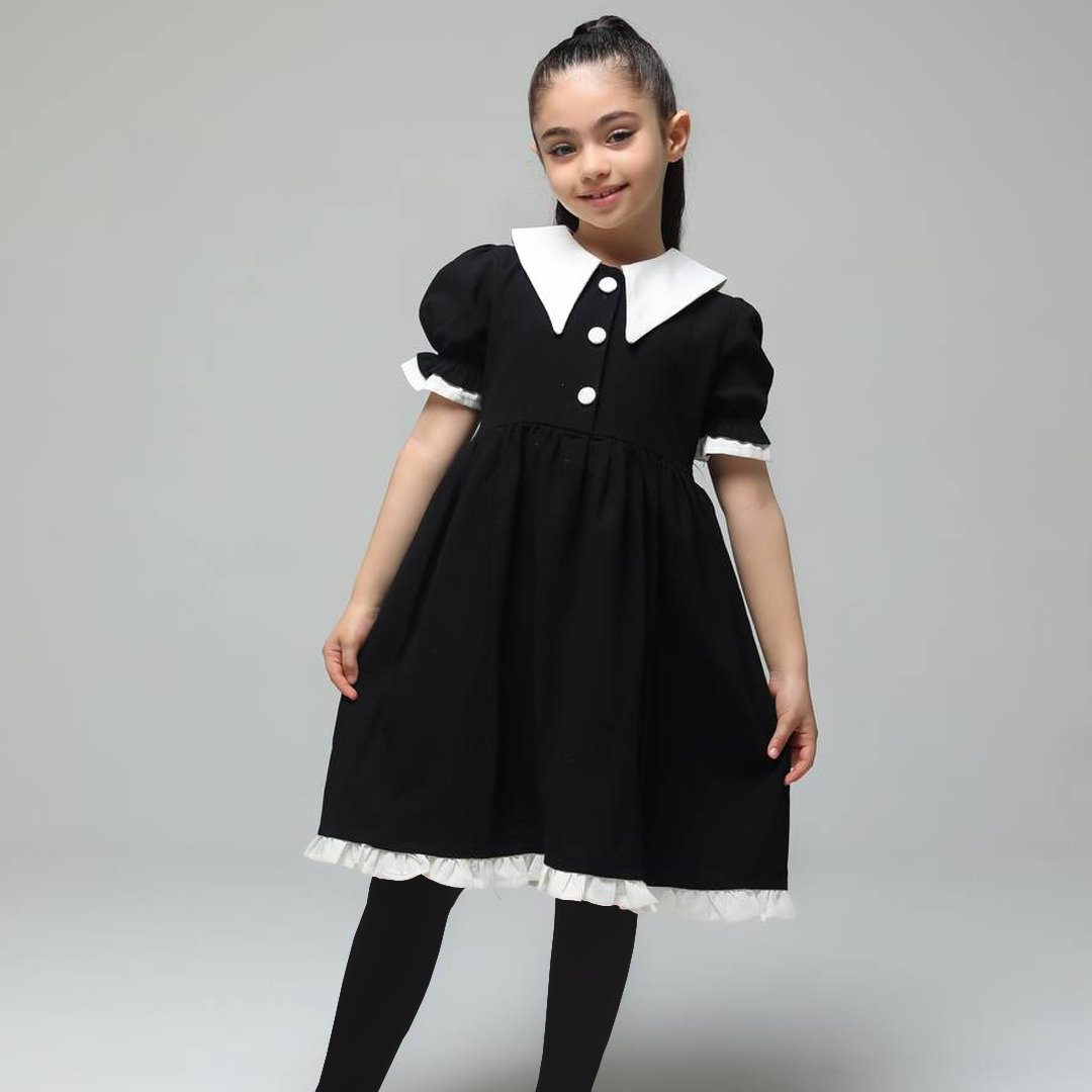 تصویر  پیراهن مشکی دخترانه