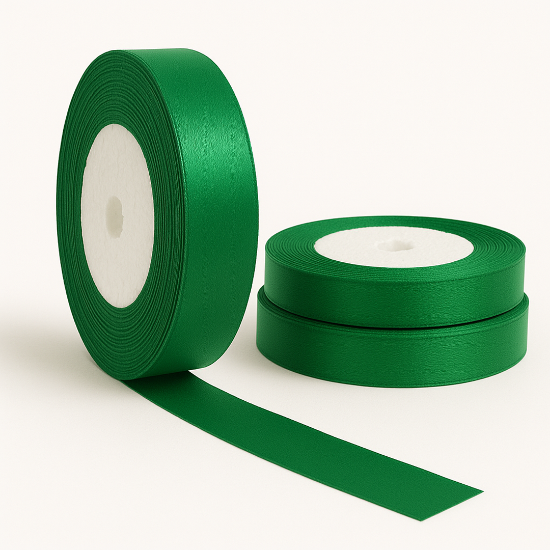 روبان 2.5 سانت - سبز - طول 23 متر