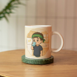 لیوان ماگ طرح وقتی که آب می خورم بر او سلام می کنم - پسر