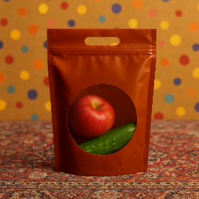 کیسه زیپ دار پنجره گرد - بسته 20 عددی - قرمز - 20*30