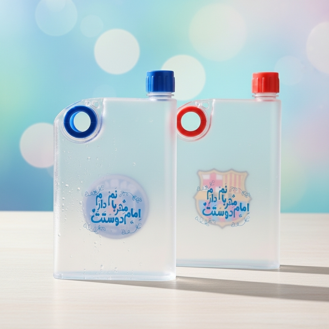 تصویر  قمقمه کتابی بزرگ طرح امام مهربانم دوستت دارم