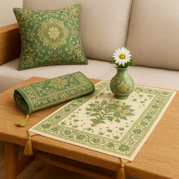 تصویر برای دسته  رومیزی، سفره، رانر وکوسن