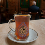 استکان کمر باریک دسته دار طرح یا زینب الحوراء