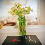 خرید  گلدان شیشه ای طرح صل الله علیک یا فاطمه الزهرا 16 سانتی  | فروشگاه دیدار