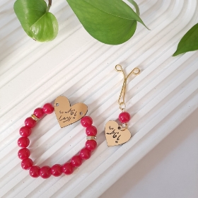 دستبند به همراه گیره روسری طرح های فاطمه زهرا (س)