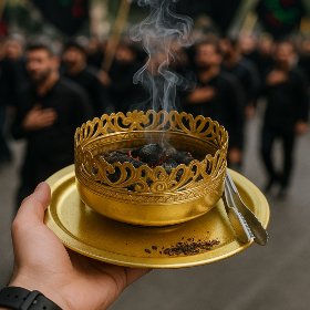 منقل اسپند دود کن - طلایی