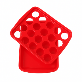 سینی جا لیوانی 20 تایی دو تکه - رنگ قرمز