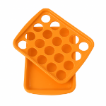 سینی جا لیوانی 20 تایی دو تکه - رنگ نارنجی