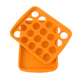 سینی جا لیوانی 20 تایی دو تکه - رنگ نارنجی