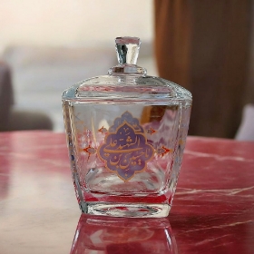 قندان بلور طرح یا حسین ابن علی الشهید