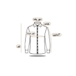 پیراهن مشکی مردانه آستین بلند - سایز لارج L