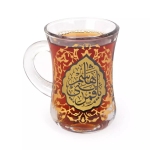 استکان کمر باریک دسته دار طرح  یا قمر بنی هاشم