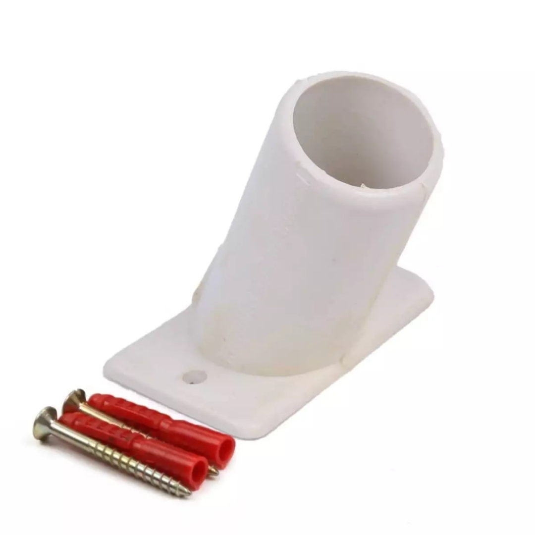 پایه پرچم پلاستیکی دیوار کوب - سفید