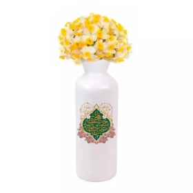 گلدان سرامیکی استوانه ای طرح حسن بن علی المجتبی علیه السلام