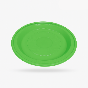 تصاویر بشقاب یکبار مصرف سبز 21 سانتی بسته 25 عددی