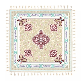 سفره سپاس چهار نفره - 140*140سانتی متر - طرح کاش در این رمضان لایق دیدار شوم