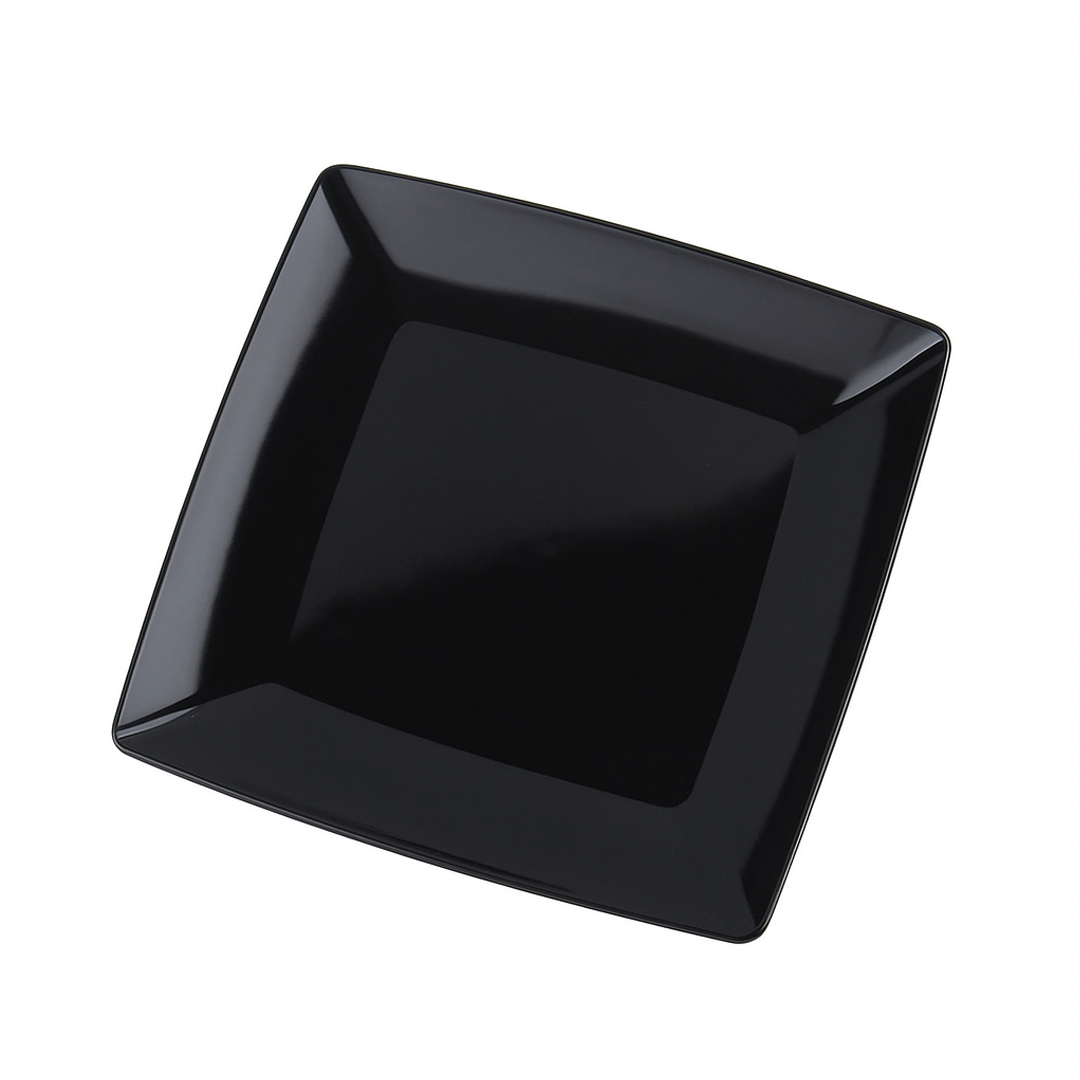 تصاویر پیش دستی یکبار مصرف مربع مشکی بسته 6 عددی