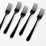 خرید چنگال یکبار مصرف مشکی بسته 50 عددی