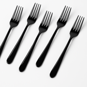 خرید چنگال یکبار مصرف مشکی بسته 50 عددی