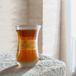 استکان کمر باریک طرح یا فاطمه الزهرا