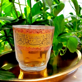 استکان عینکی طرح یا فاطمه الزهرا