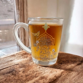 خرید استکان دسته دار بزرگ صلی الله علیک یا فاطمه الزهرا