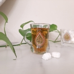 استکان کمر باریک دسته دار طرح  ام البنین - بسته 6 عددی