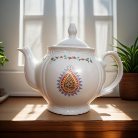 قوری چینی مجلسی طرح ام البنین - 800 سی سی