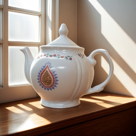 قوری چینی مجلسی طرح ام البنین - 800 سی سی