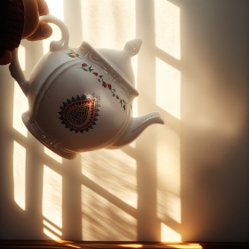 قوری چینی مجلسی طرح ام البنین - 800 سی سی