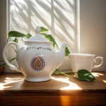 قوری چینی مجلسی طرح ام البنین - 800 سی سی