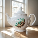 قوری چینی مجلسی طرح الحسین -  ۱ لیتری