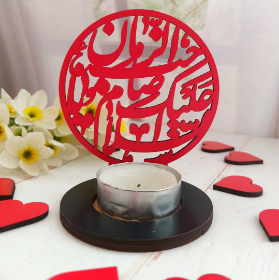 خرید جاشمعی چوبی السلام علیک یا صاحب الزمان- کد 6551