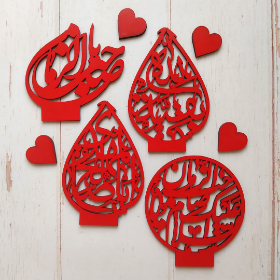 خرید جاشمعی چوبی یا صاحب الزمان- کد 6550