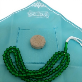 جانماز طرح اللهم عجل لولیک الفرج - سبزآبی- کد 4162