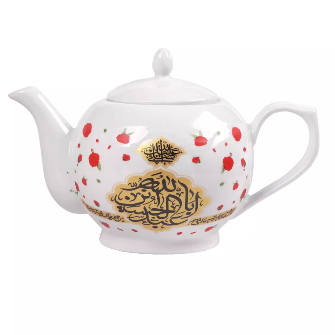 خرید قوری چینی طرح یا اباعبدالله علیه السلام - 1.5 لیتری - کد 6078-فروشگاه دیدار