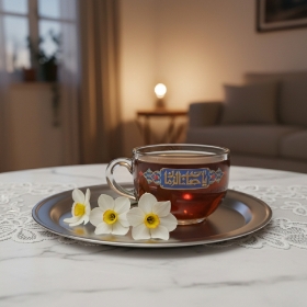 خرید فنجان بلور طرح یا صاحب الزمان- 6590