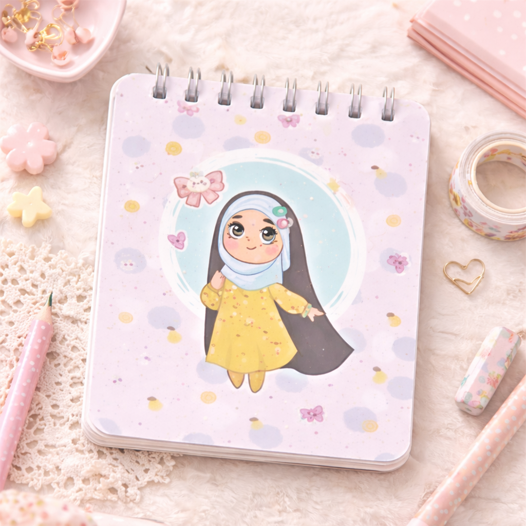 خرید دفترچه یادداشت مذهبی  خط دار طرح حجاب | کد 1392 | فروشگاه دیدار
