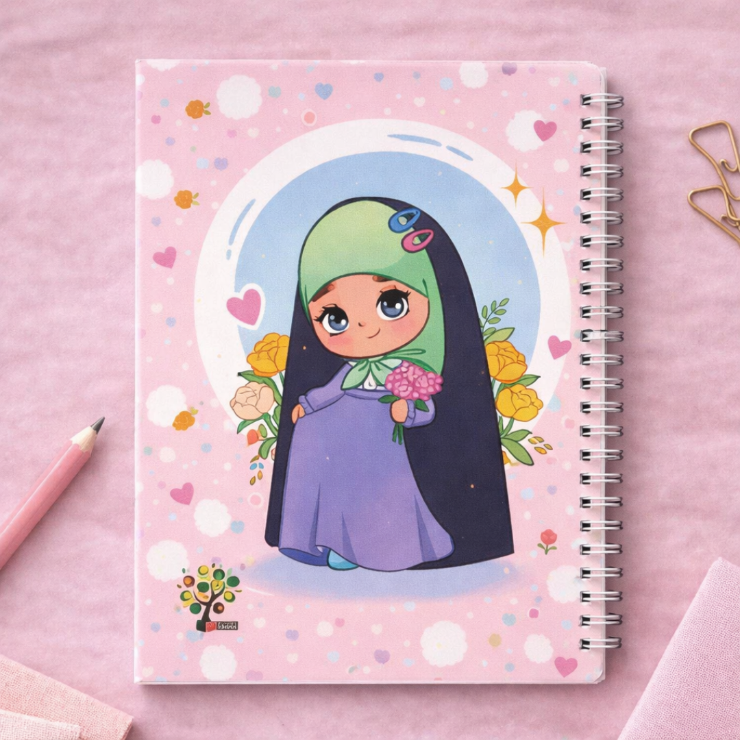 خرید دفتر نقاشی سیمی طرح حجاب- 6616