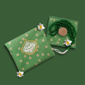 خرید جانماز دو تیکه کیفی طرح یا مهدی ادرکنی-6597